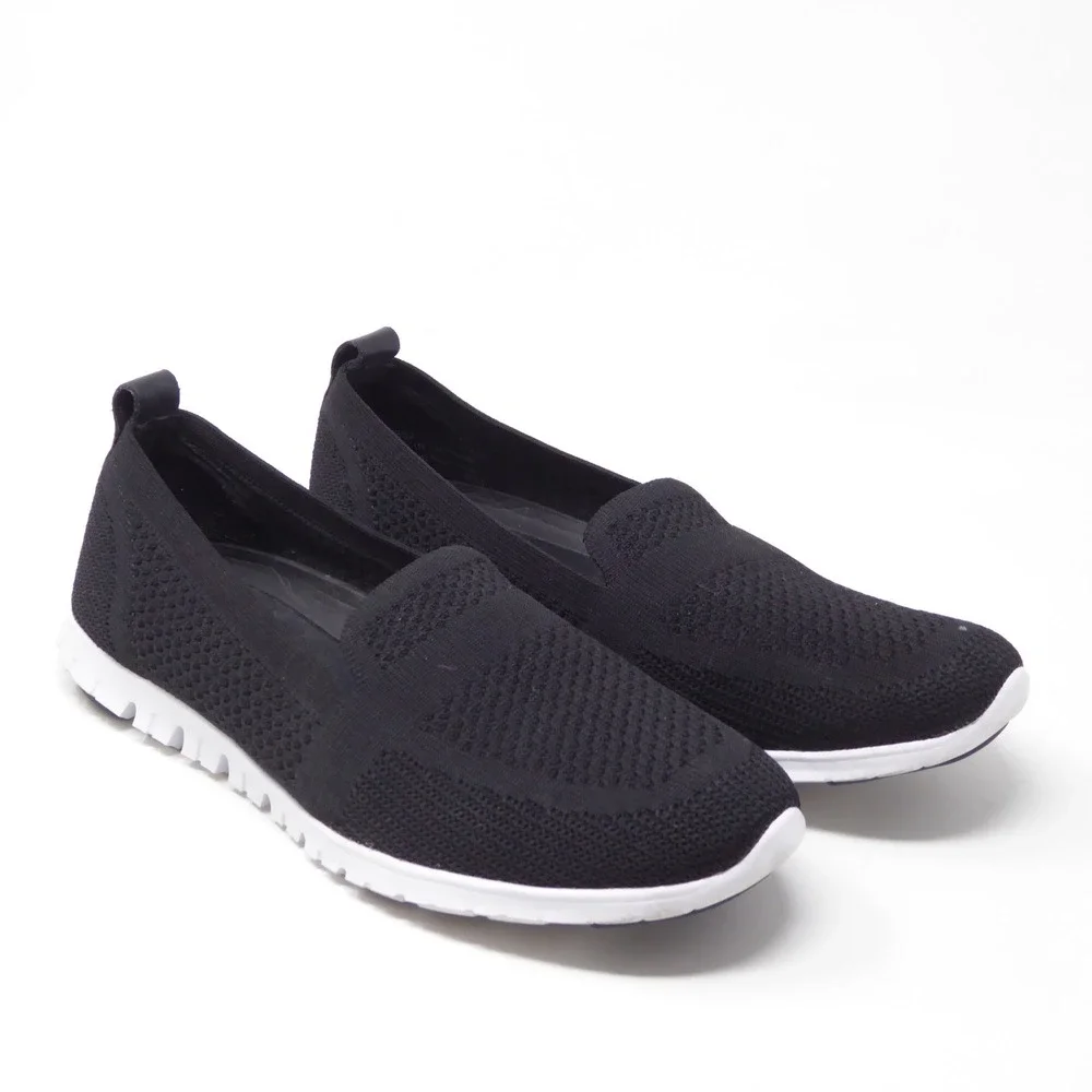 Cole Haan Womens Zerogrand Stitchlite Slip-On Loafers Shoes Black Knit W20352 8B